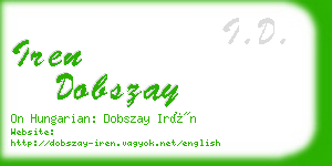 iren dobszay business card